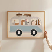 Animal Bus – Nursery & kids wall art