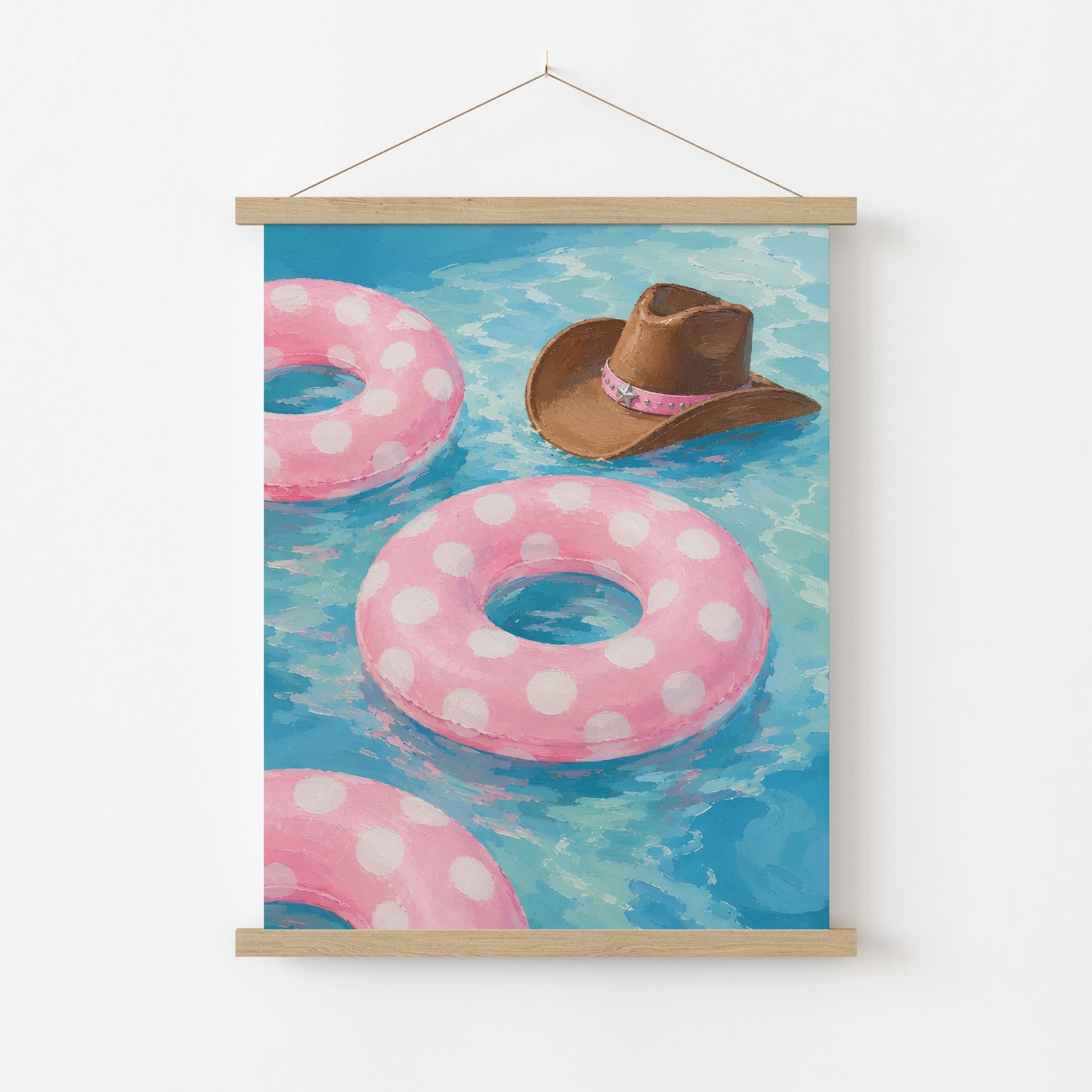 Pink Pool Float Wall Art
