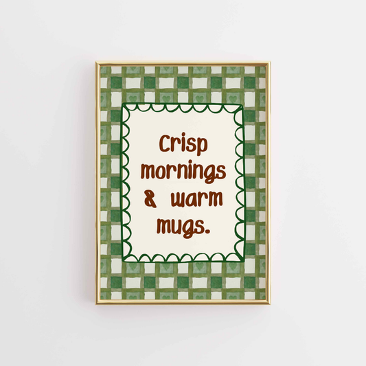 Fall Quote Wall Art – Cozy Mug Print