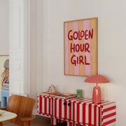 Golden Hour Girl – Arte de pared costero