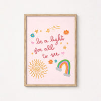 Be a Light for All to See Wall Art – Christian Kids Room Decor