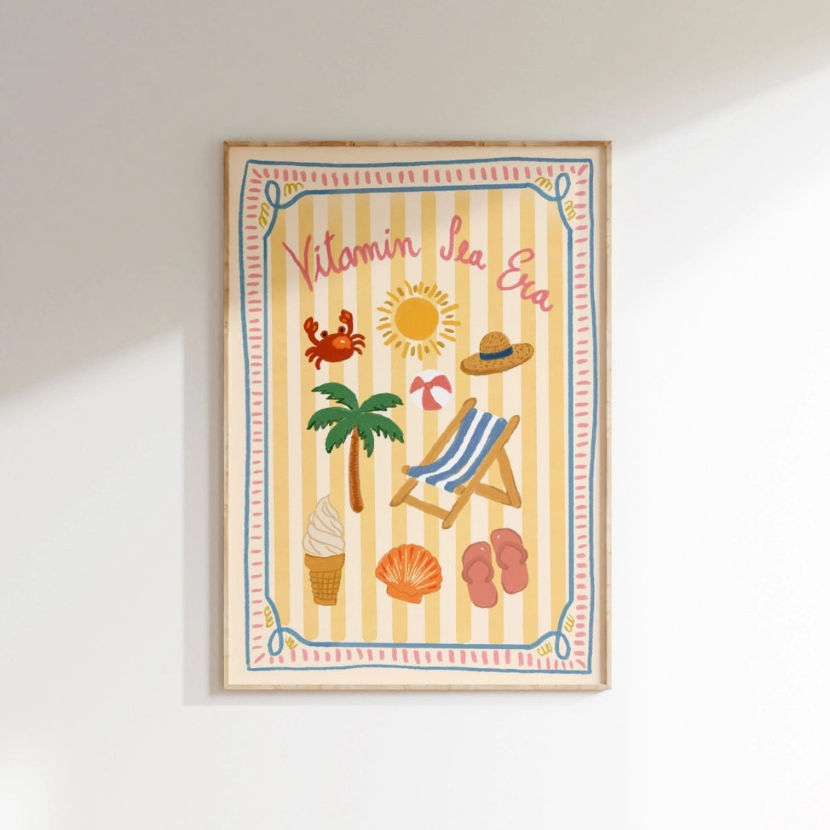 Era de vitamina mar, decoración de pared costera