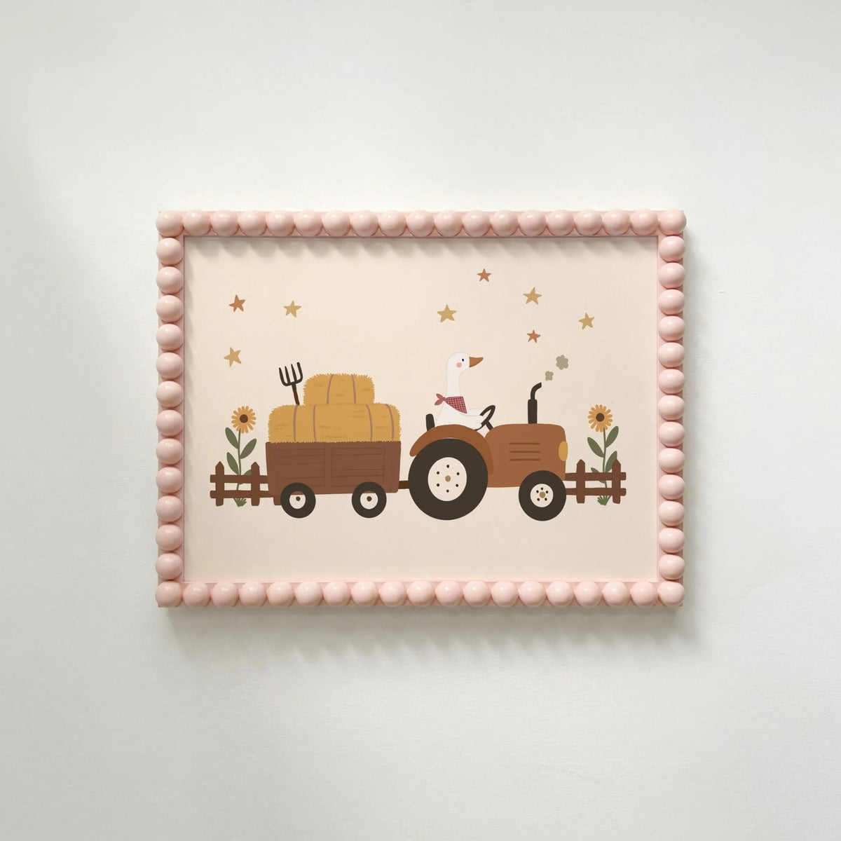 Vintage Farm Tractor with Goose – Nursery & Kids Wall Art