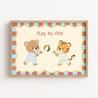 Whimsical Ball Game Wall Art
