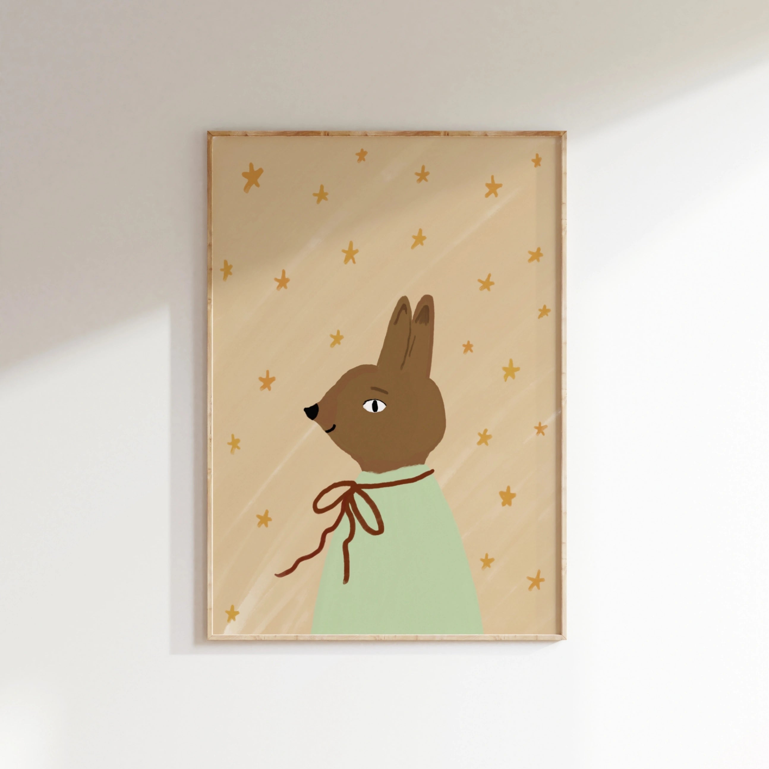 Impression Lapin Vintage pour Chambre de Bébé, Décoration Vintage pour Chambre de Bébé