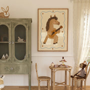 Horse Playing Guitar – Poster per bambini