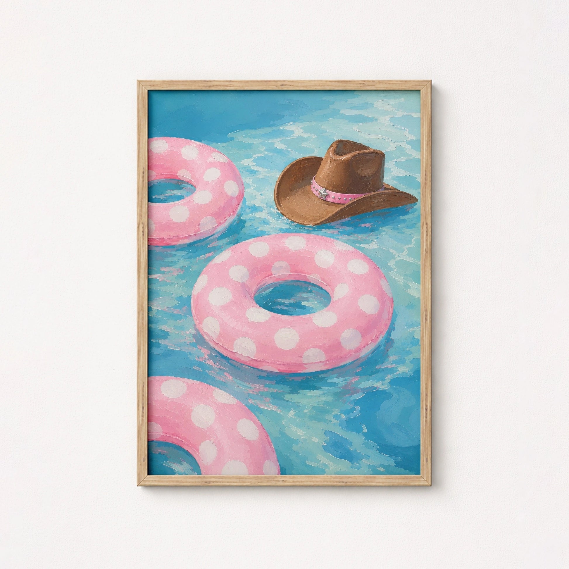 Pink Pool Float Wall Art