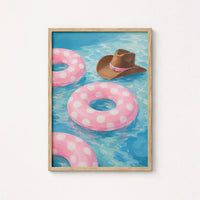 Pink Pool Float Wall Art