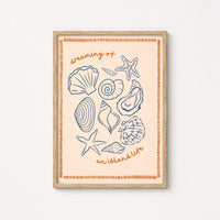 Island Life Shell Print – Peach Coastal Wall Art
