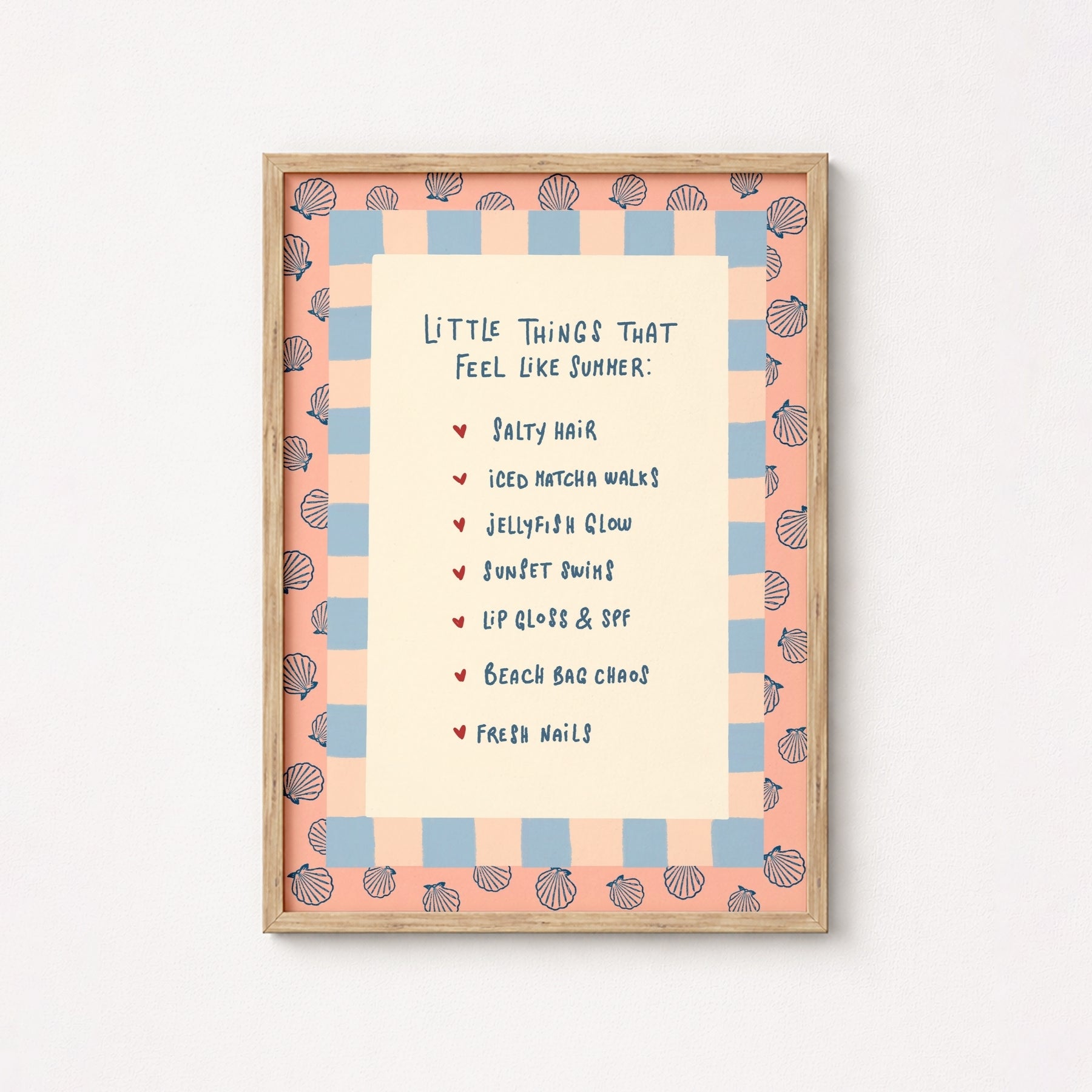 Preppy Summer Decor, Coastal Wall Decor