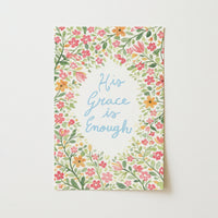 Floral Spring Scripture Print, Christian Wall Decor
