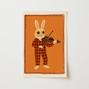 Violin-Playing Rabbit – Nursery & Kids Wall Art