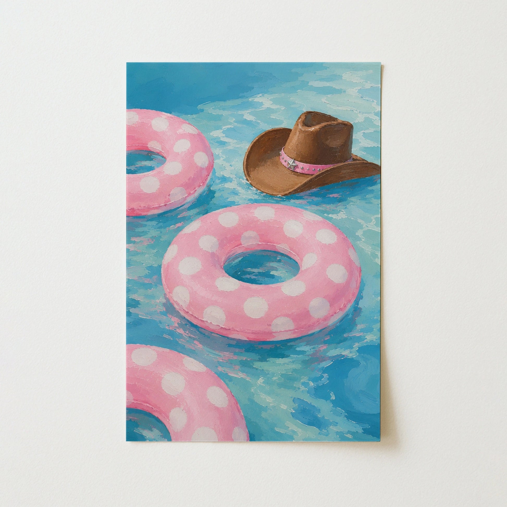 Pink Pool Float Wall Art