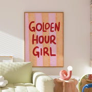 Golden Hour Girl – Arte de pared costero