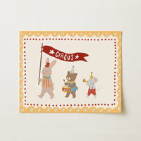 Whimsical Circus Animals Print, Circus Nursery Decor