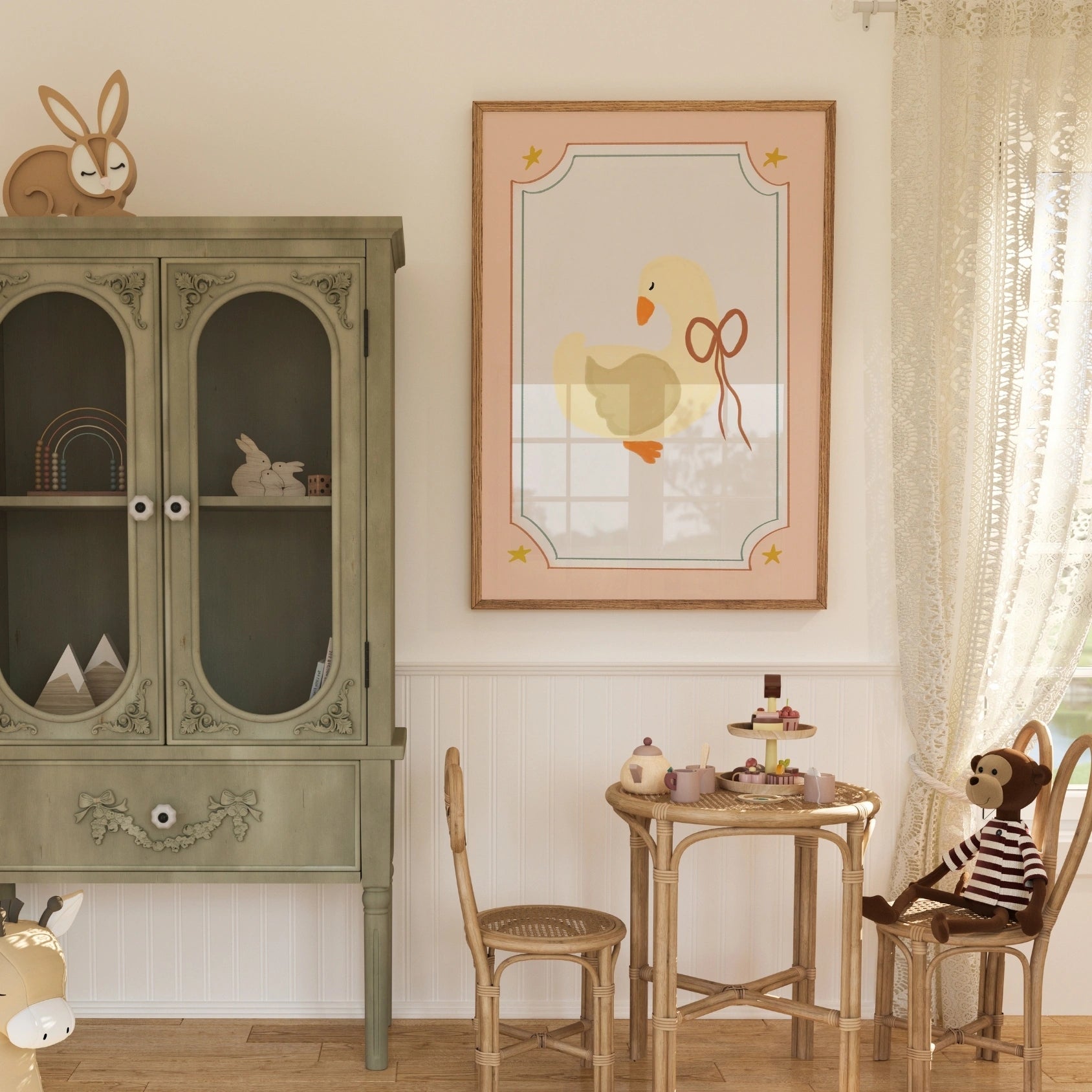 Niedliche Gänse-Wandkunst