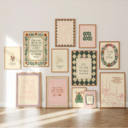 Vintage Christian Holiday Wall Art Set – 16 Printable Designs