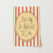 You are Precious to me Orange Stripes - Christian Wall Art