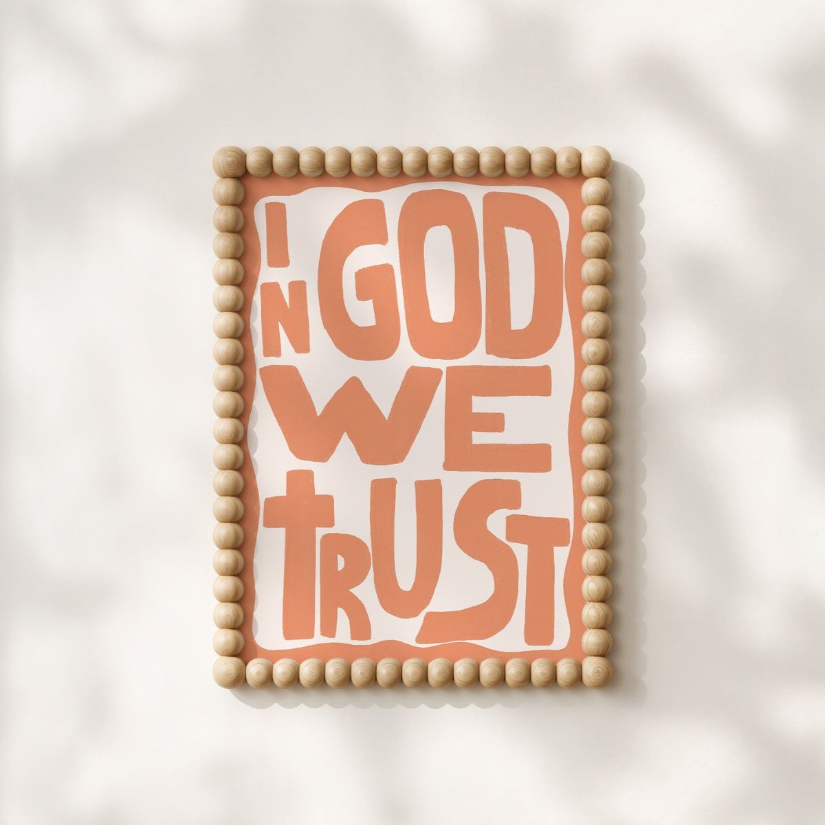 Décoration murale "In God We Trust" – Impression typographique, Décoration murale chrétienne