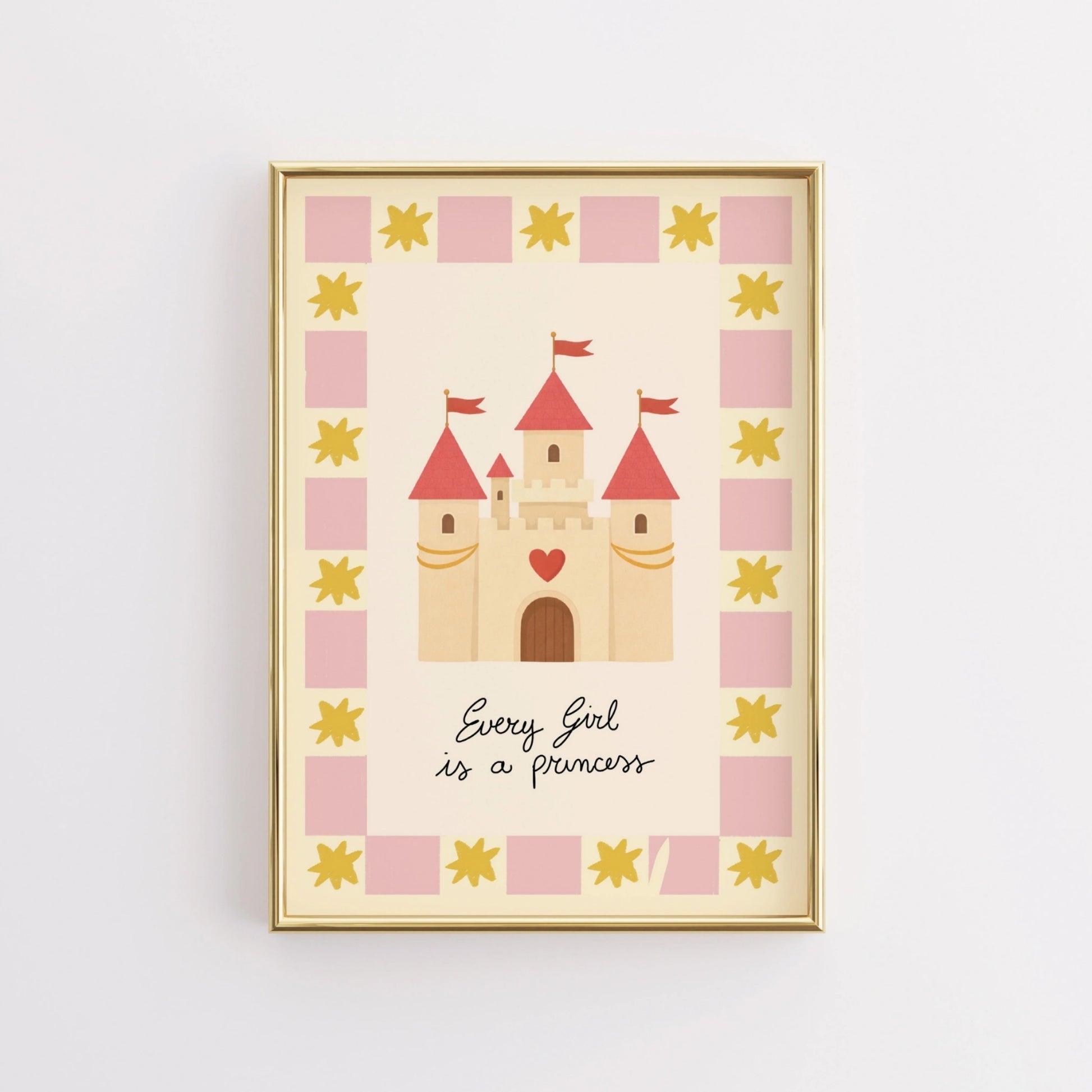 Art mural de château de conte de fées