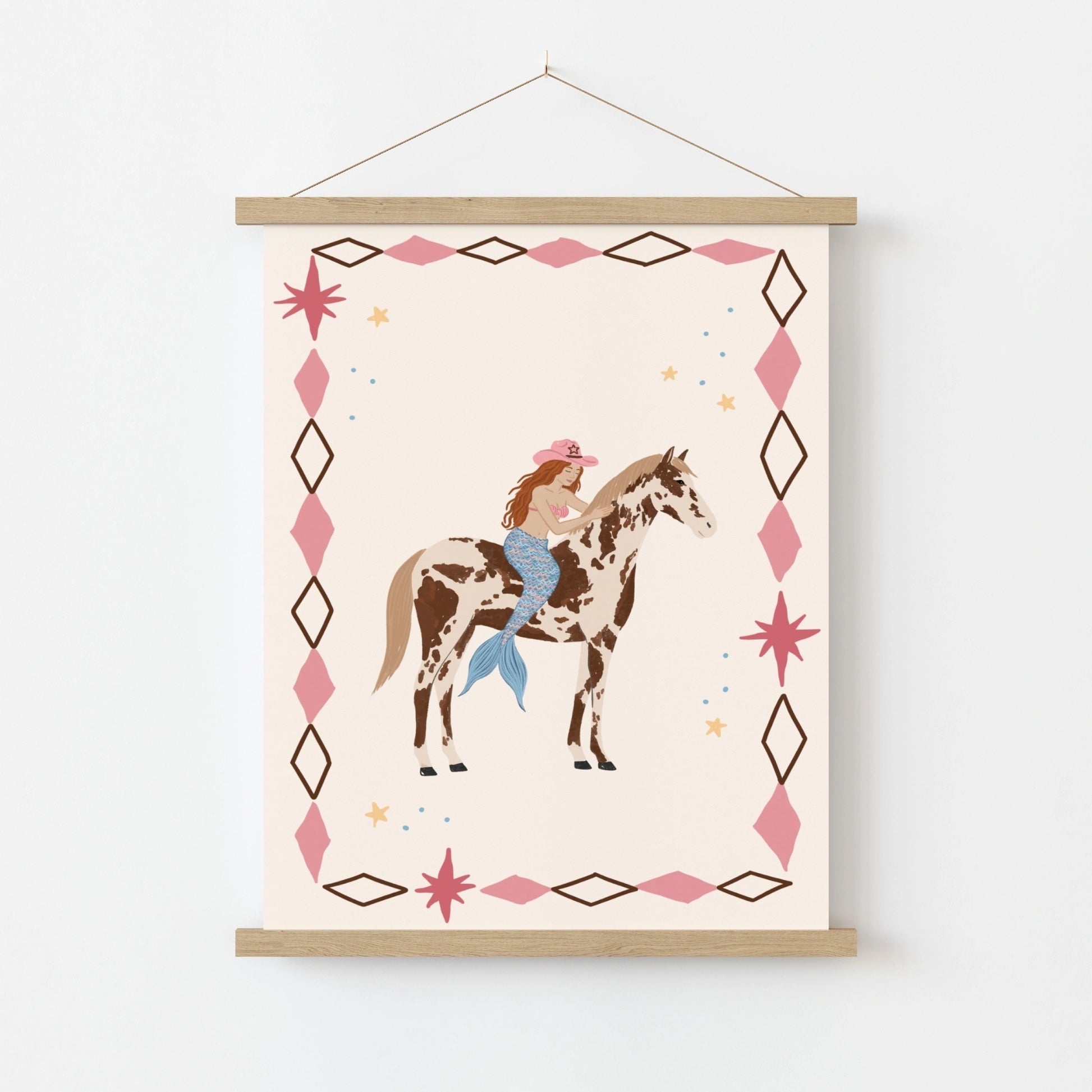 Mermaid Cowgirl Wall Art