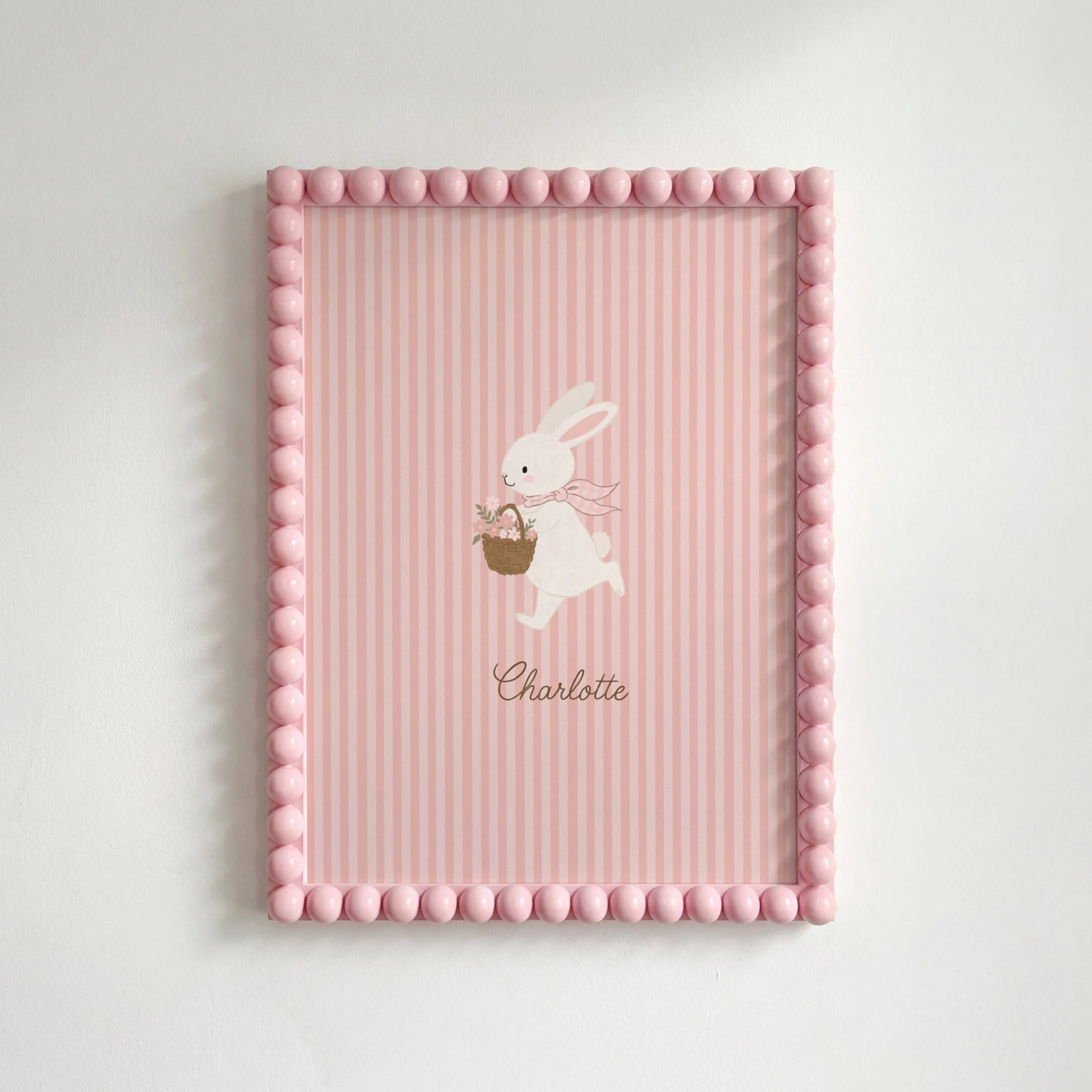 Personalized Nursery Name with Bunny – Personalized wall art