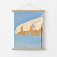 Beach Umbrella Wall Art – Minimalist Coastal Print
