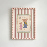 Cute Mom and Baby Illustration – Nursery & kids wall art