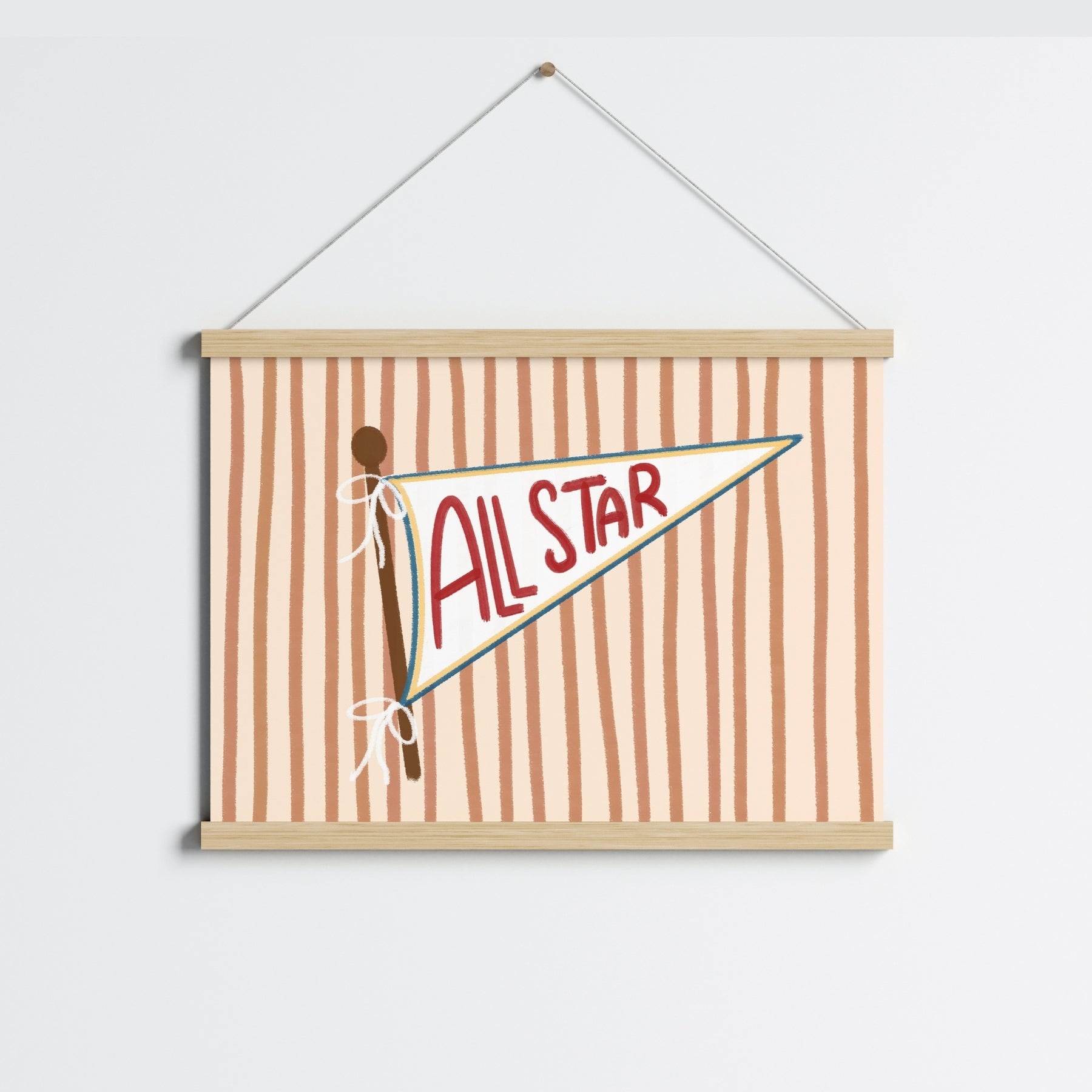 Retro Sports Flag Print