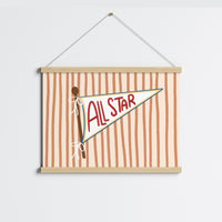 Retro Sports Flag Print