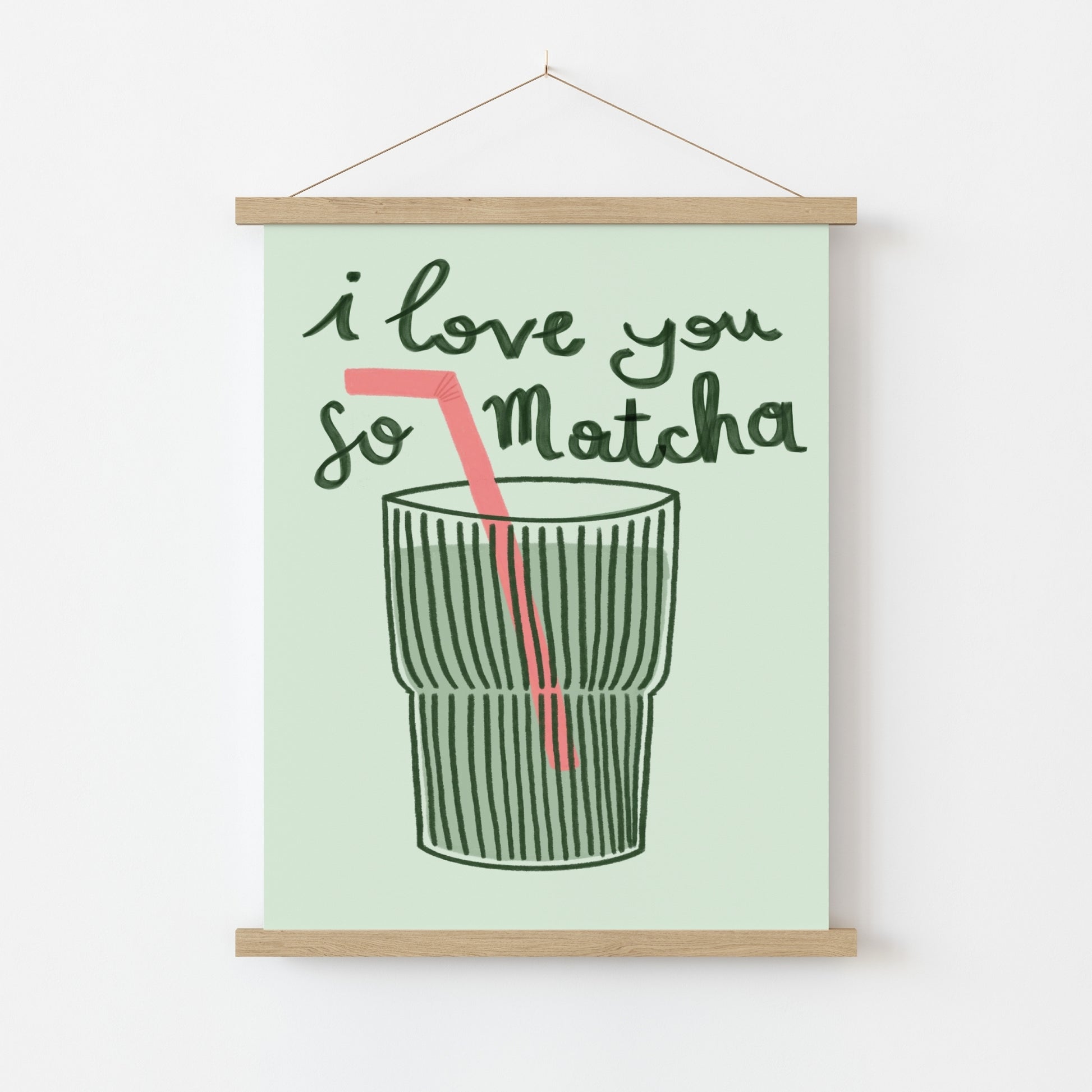Retro Green Kitchen Poster, Kitchen Wall Decor