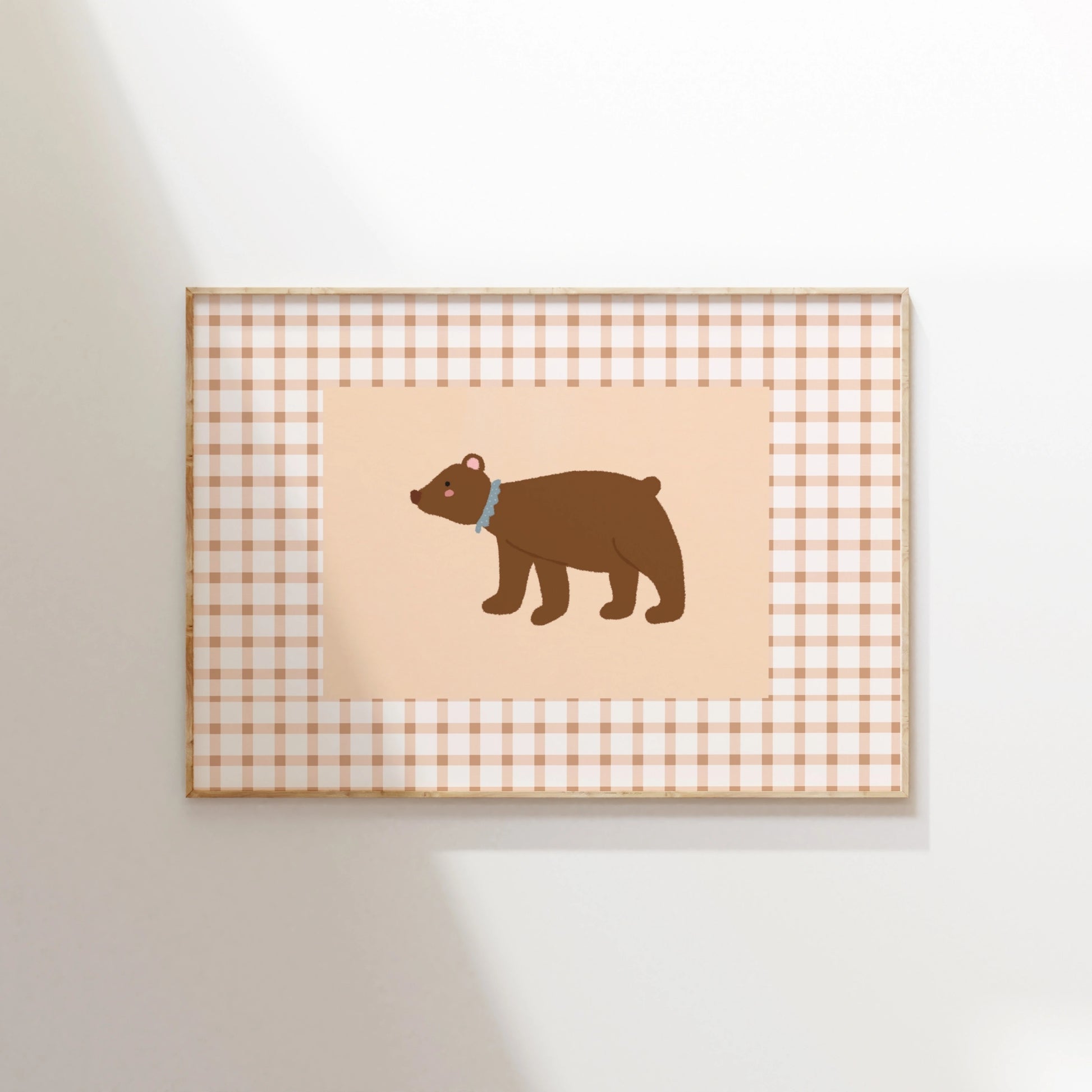 Brown Bear Nursery Print, Vintage Nursery Decor