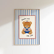 Little Sailor Bear, Nursery & kids wall art