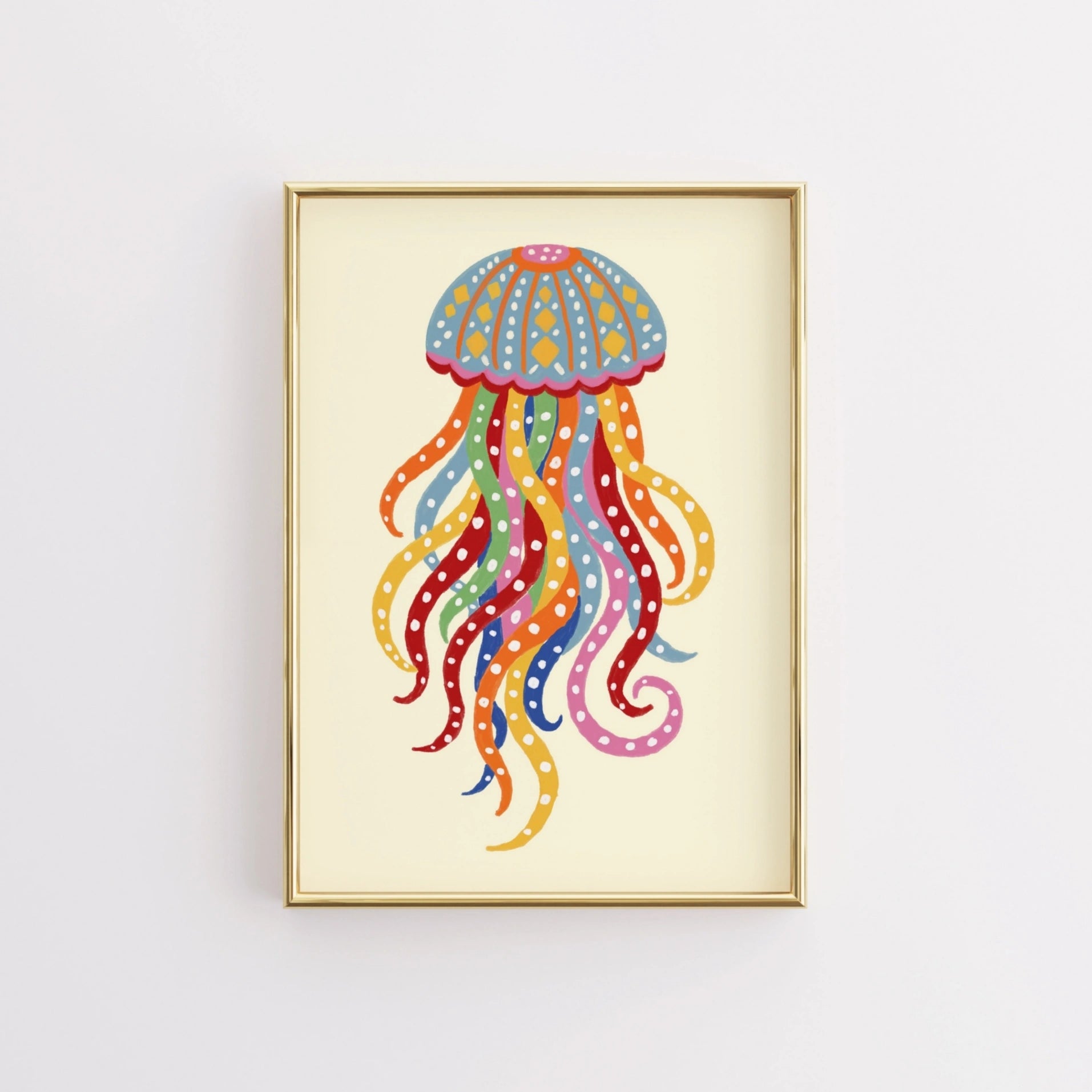 Décoration murale méduses colorées