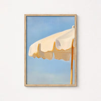 Beach Umbrella Wall Art – Minimalist Coastal Print