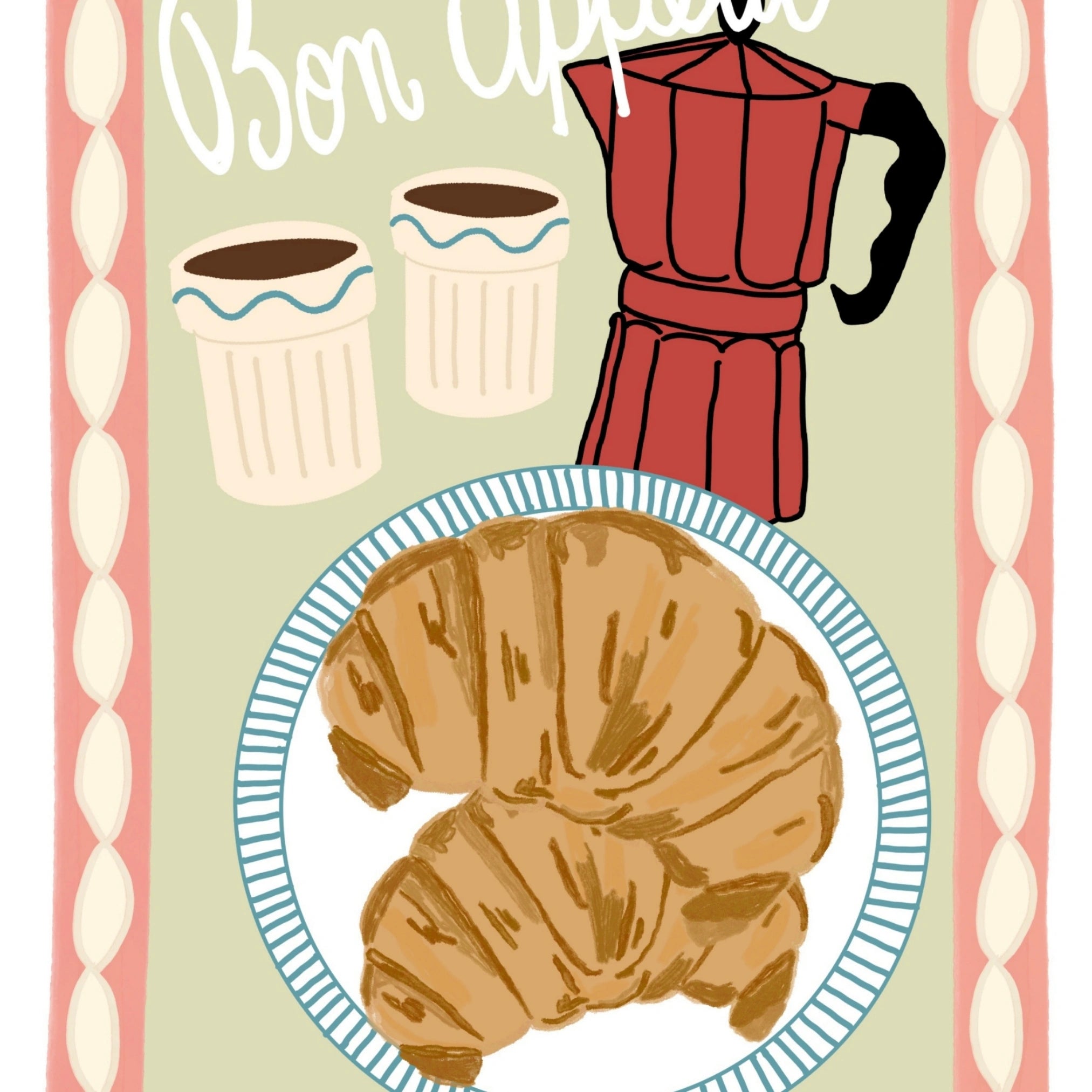 Decorazione murale per la tavola da pranzo italiana – Stampa di pasta, vino e cucina