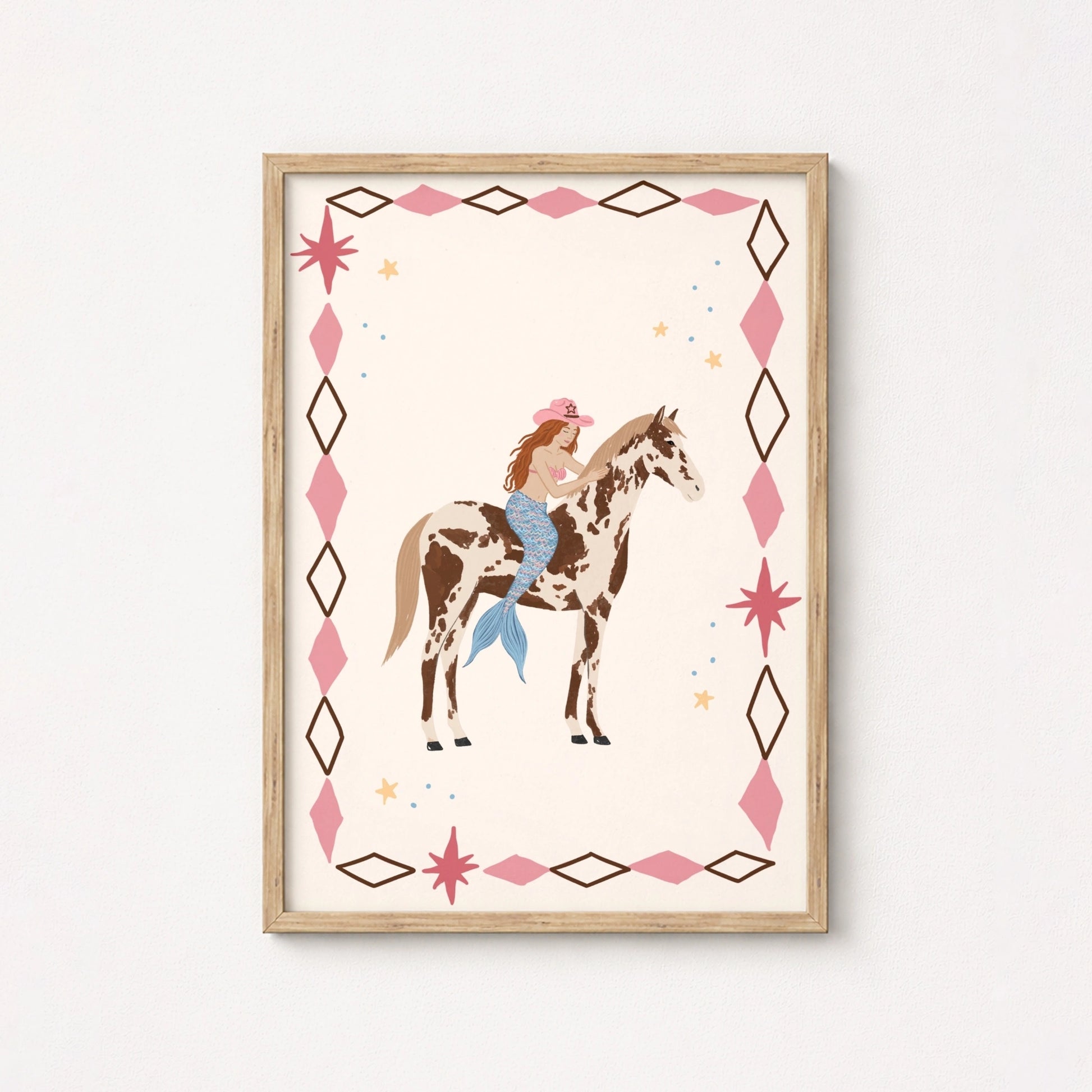 Mermaid Cowgirl Wall Art