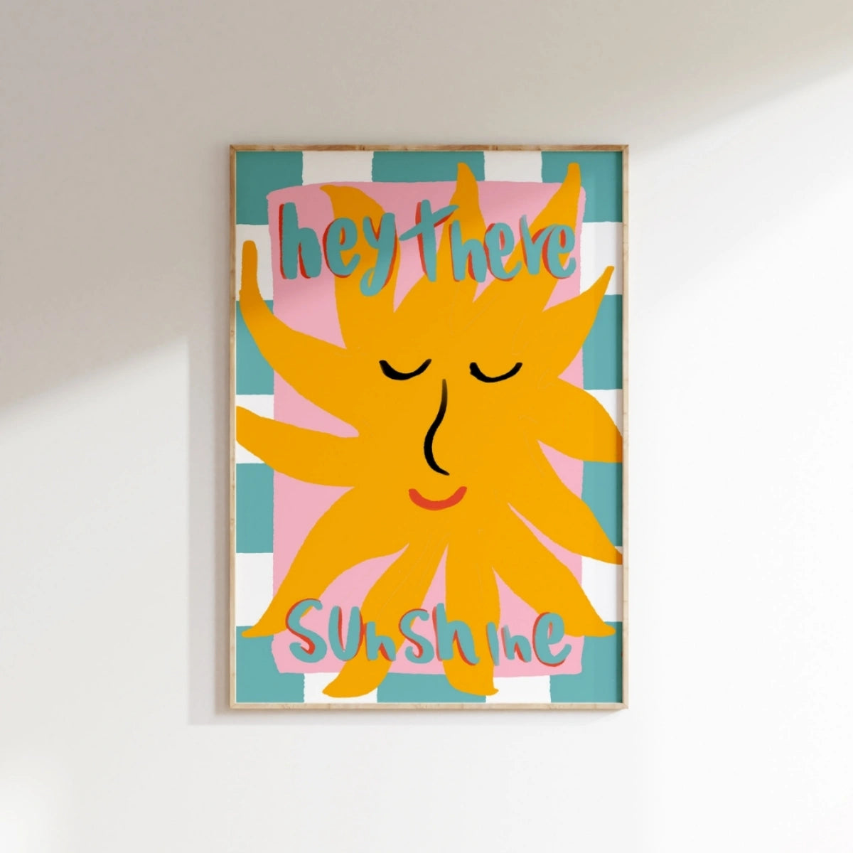 Arte de Pared Hola Sol - Impresión de Verano Costero, Decoración de Pared Costera