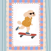 Skateboarding Poodle – Nursery & Kids Wall Art