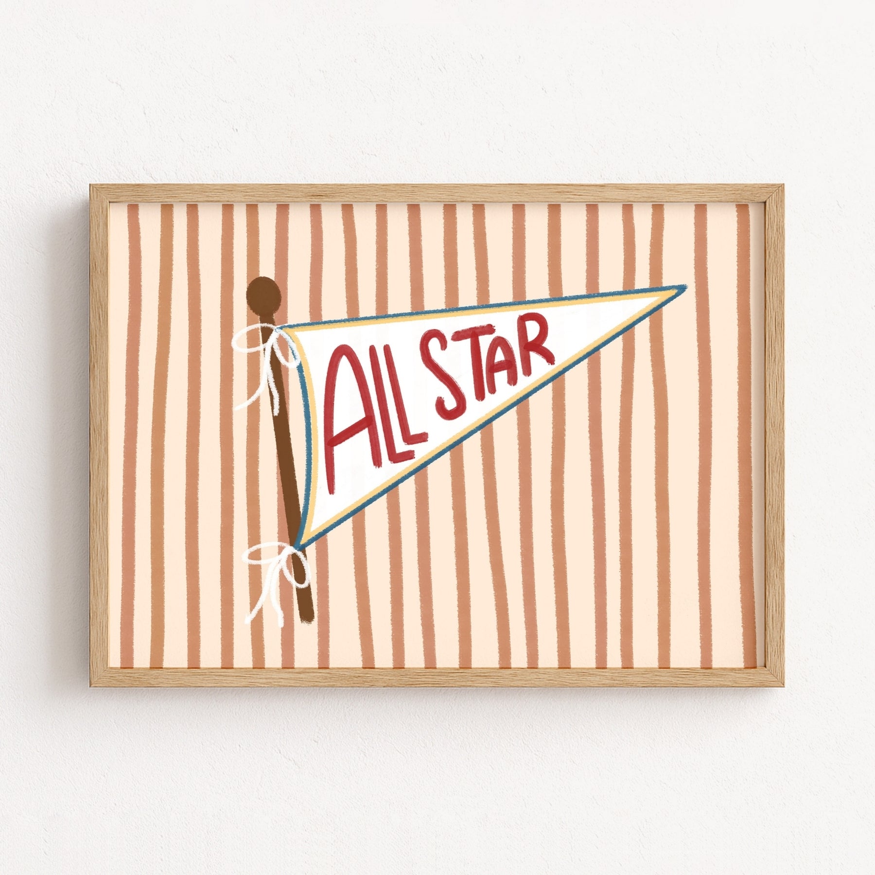 Retro Sports Flag Print