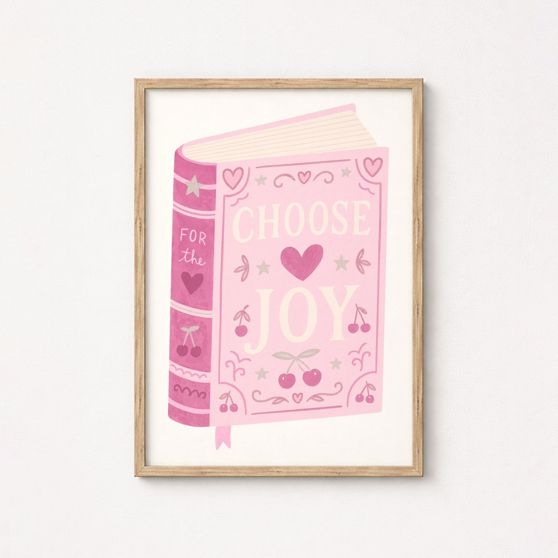 Choose Joy Book – Pink Bookish Print