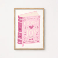 Choose Joy Book – Pink Bookish Print