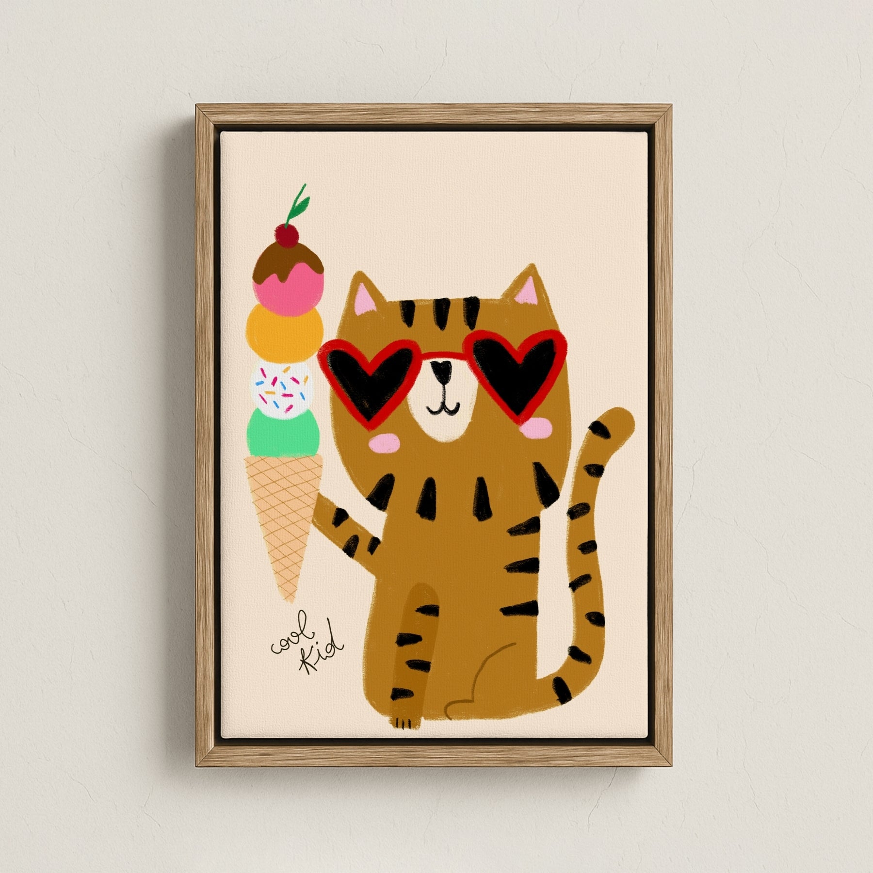 Cool Cat Canvas Wall Art