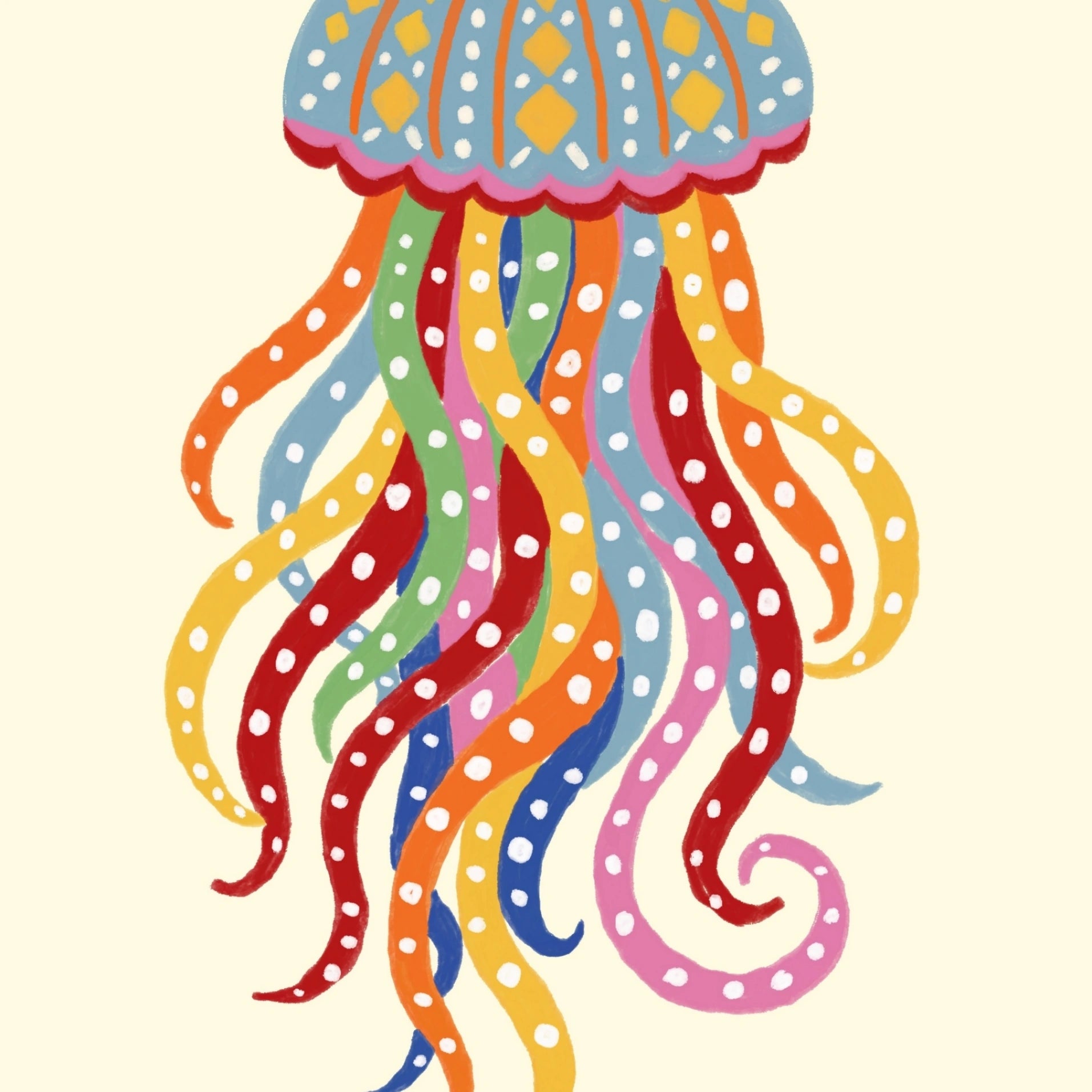 Décoration murale méduses colorées