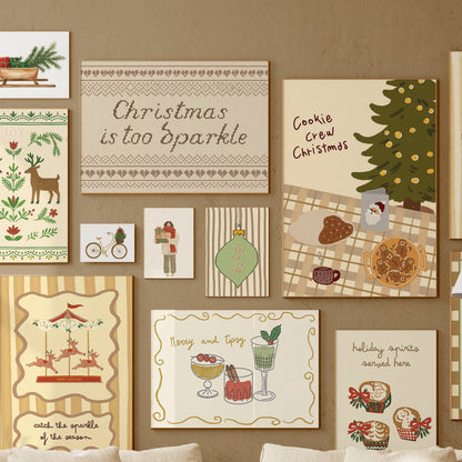 Handmade Minimal Christmas Decor, over 100 prints