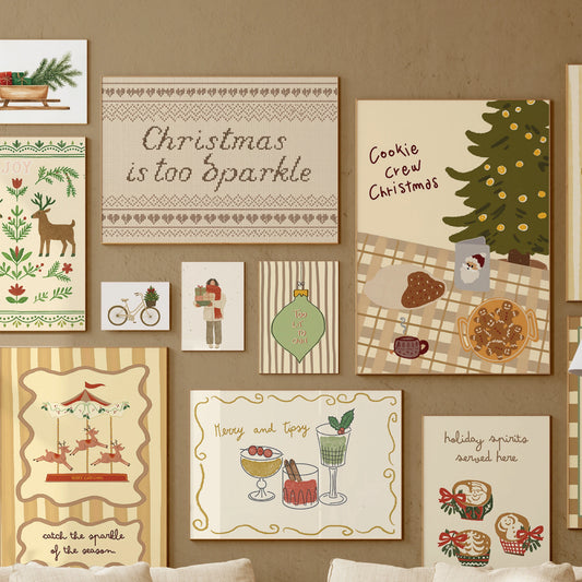 Handmade Minimal Christmas Decor, over 100 prints
