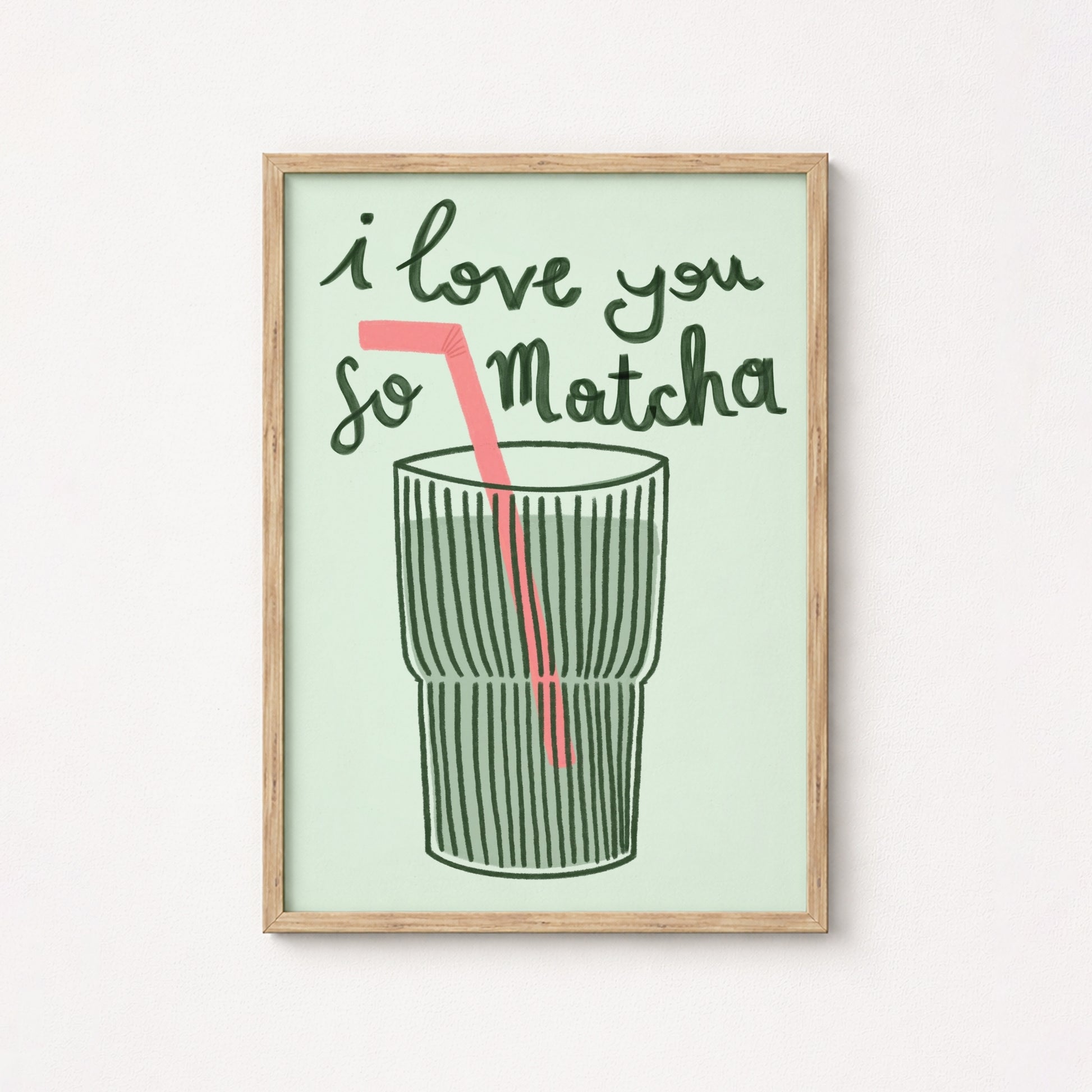 Retro Green Kitchen Poster, Kitchen Wall Decor