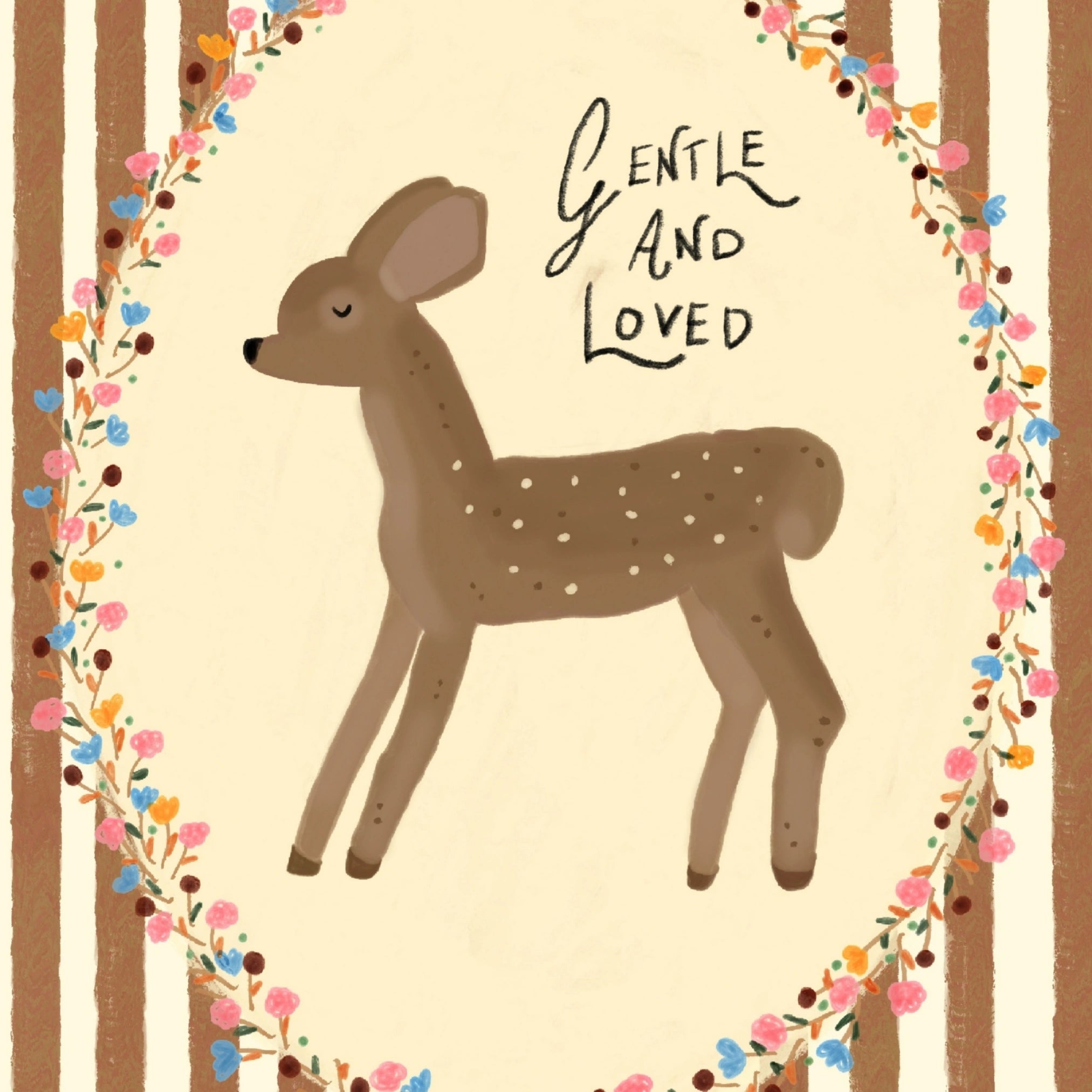 Gentle and Loved Nursery Wall Art
