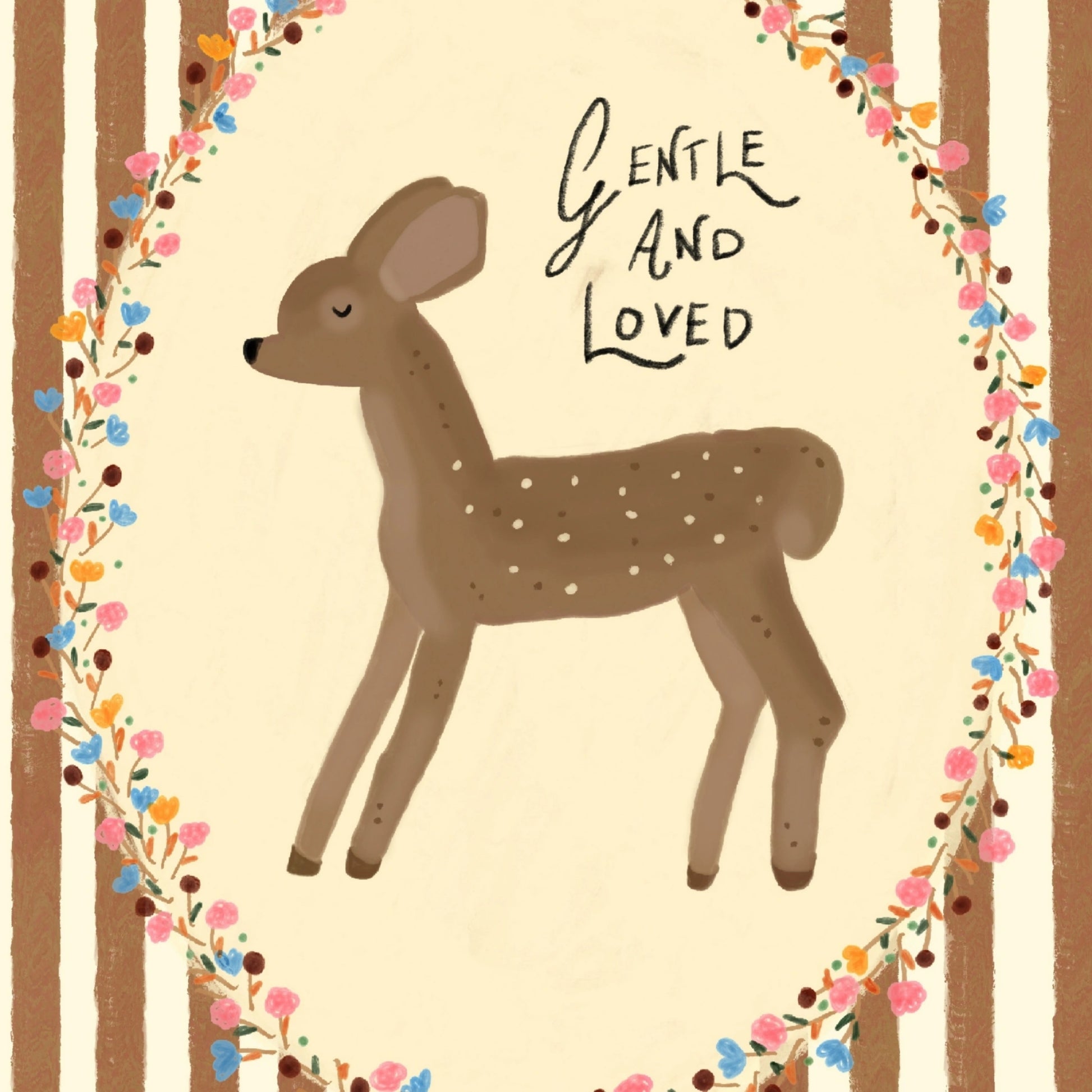Gentle and Loved Nursery Wall Art