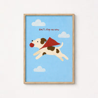 Superhero Dog Nursery Print